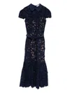 Self-portrait Lace Midi Dress In Blue