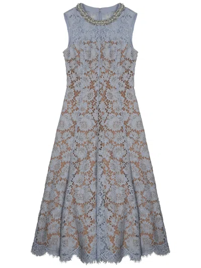 Self-portrait Lace Midi Dress In Blue