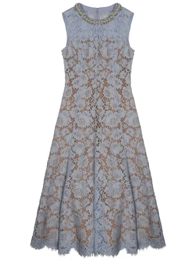 Self-portrait Self Portrait Lace Midi Dress In Blue