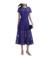 Self-portrait Rganza Lace Mini Dress In Blue