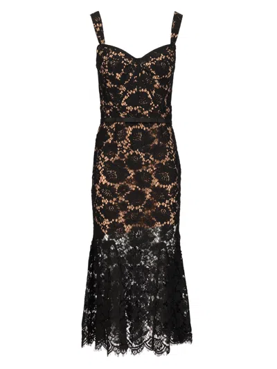 Self-portrait Lace Midi Dress Dresses Black