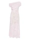 Self-portrait Womens Self Portrait Rhinestone One-shoulder Stretch-woven Midi Dress In Pink