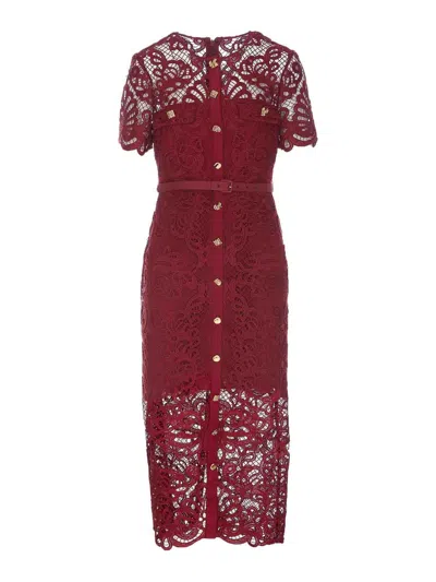 SELF-PORTRAIT LACE MIDI DRESS