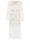 Self-portrait Self Portrait Midi Lace Dress In Seven In White