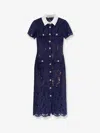 Self-portrait Lace Midi Dress With Jewel Button