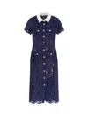 Self-portrait Lace Midi Dress With Jewel Button