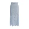 Self-portrait Self Portrait Women Light Blue Sequin Lace Midi Skirt