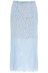 Self-portrait Lace Midi Skirt In Seven
