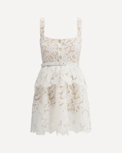Self-portrait Self Portrait 'lace' Dress In White Polyamide Blend Women