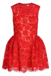 Self-portrait Lace Mini Dress In Red