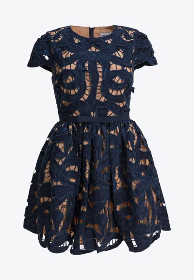 SELF-PORTRAIT LACE MINI DRESS