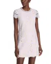 Self-portrait Floral Lace Mini Dress In Lilac