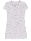 Self-portrait Mini Dress With Lace And Crystal In Purple