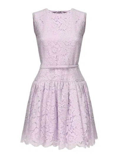 Self-portrait Lace Mini Dress In Purple