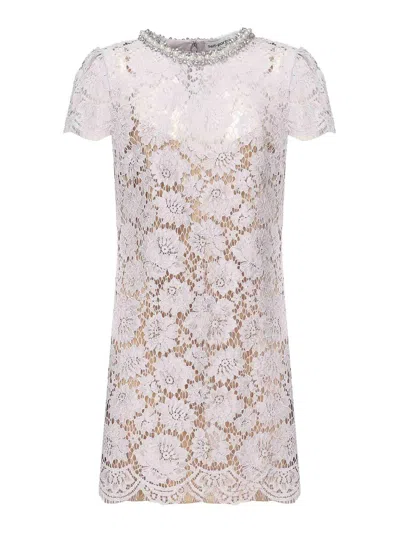 Self-portrait Lace Mini Dress In Purple