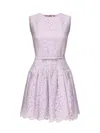 Self-portrait Lace Mini Dress In Purple