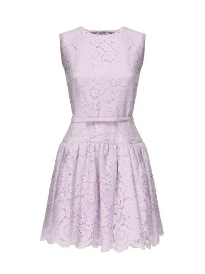 Self-portrait Lace Mini Dress In Purple