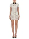 Self-portrait Short Dress With Floral Lace Embroidery Self Portrait In White