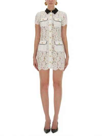 Self-portrait Self Portrait Embroidered Lace Dress In White