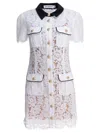Self-portrait Self Portrait Embroidered Lace Dress In White