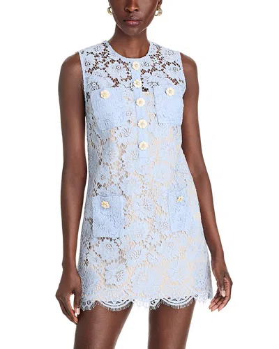 SELF-PORTRAIT SELF-PORTRAIT FINE LACE MINI SHIFT DRESS