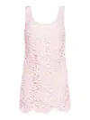 Self-portrait Guipure-lace Sleeveless Minidress In Pink & Purple