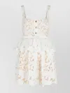 Self-portrait Self Portrait 'lace' Dress In White Polyamide Blend In White