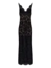 Self-portrait Floral Lace Maxi Dress In Black
