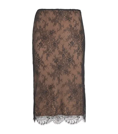 Self-portrait Self Portrait 'black Lace Midi' Skirt
