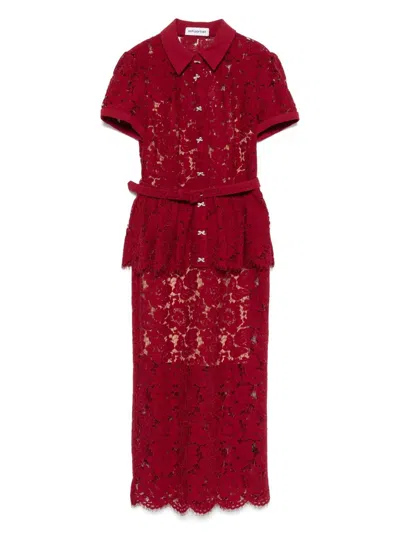 SELF-PORTRAIT SELF-PORTRAIT LACE PEPLUM GOWN