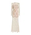 Self-portrait Rhinestone-embellished Maxi Dress In White