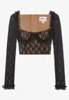Self-portrait Christopher Kane Residency Lace Top In Black