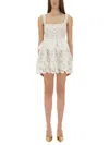 Self-portrait Self Portrait 'lace' Dress In White Polyamide Blend In White