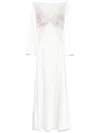Self-portrait Lace Satin Gown In White