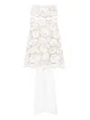 Self-portrait Lace Scalloped-hem Dress In White