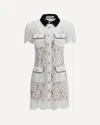 Self-portrait Delicate Lace Dress With Structured Pockets In White