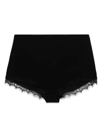 Self-portrait Lace Shorts In Black