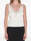 Self-portrait Self Portrait Women Lace Trim Knit Top In White