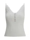 Self-portrait Self Portrait Women Lace Trim Knit Top In White