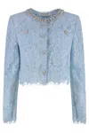 Self-portrait Lace Top In Blue