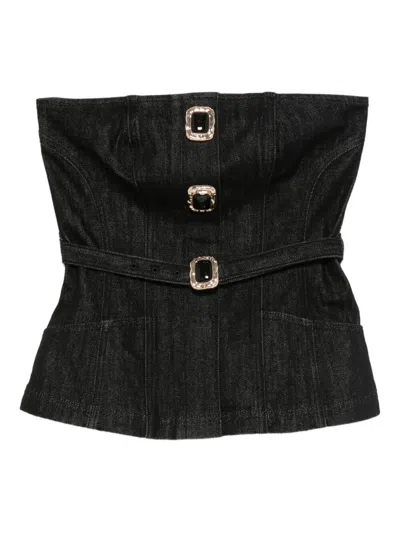 SELF-PORTRAIT LACE TRIM KNIT TOP