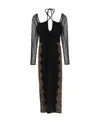Self-portrait Lace-trim Midi Dress In Black