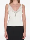 Self-portrait Self Portrait Women Lace Trim Knit Top In White