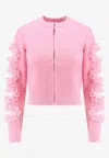 Self-portrait Cristopher Kane Residency Cardigan With Cut-out Details In Pink