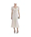Self-portrait Lace-trimmed Mid-length Dress In White