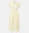 Self-portrait Yellow Lace Midi Dress In Yellow