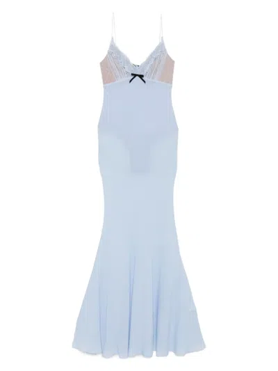 Self-portrait Lace-trimmed Slip Maxi Dress
