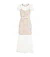 Self-portrait Cream Tulle Lace Midi Dress In White