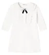 Self-portrait Lacee-trimmed Pointelle Dress In White