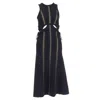 Self-portrait Self Portrait Lattice Cut Out Overlay Crew Midi Dress In Black